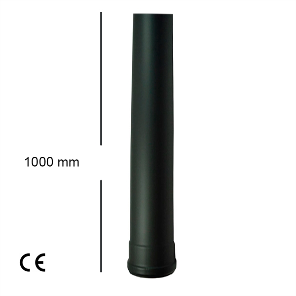 Rauchrohr - Ø80 - 1000 mm - Schwarz